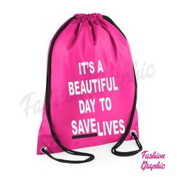 Zaino borsa sacca It'a a beautifull day to save lives grey's anatomy inspired scuola palestra sport fitness