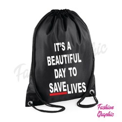 Zaino borsa sacca It'a a beautifull day to save lives grey's anatomy inspired scuola palestra sport fitness