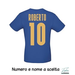T-shirt nazionale italiana italia europei mondiali olimpiadi personalizzata nome e numero