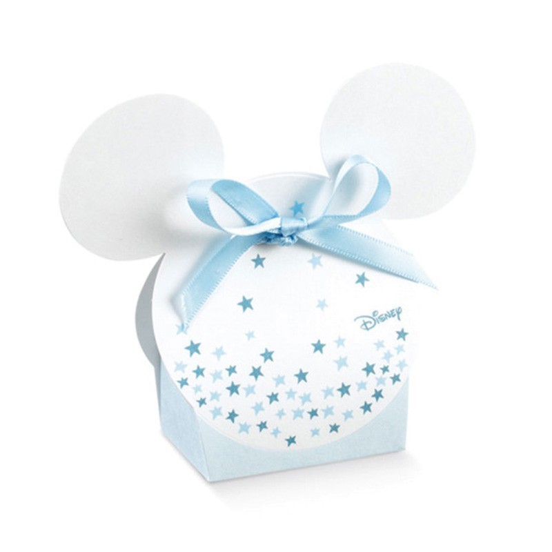 Kit scatoline portaconfetti stelline topolono in cartoncino per battesimo compleanno