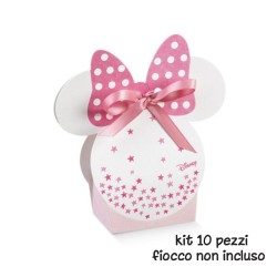 Kit scatoline portaconfetti stelline topolina in cartoncino per battesimo compleanno