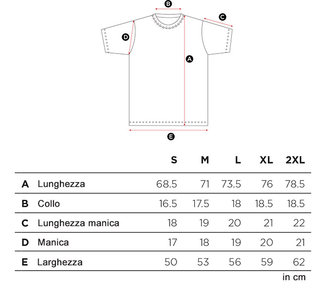 taglia t-shirt donna